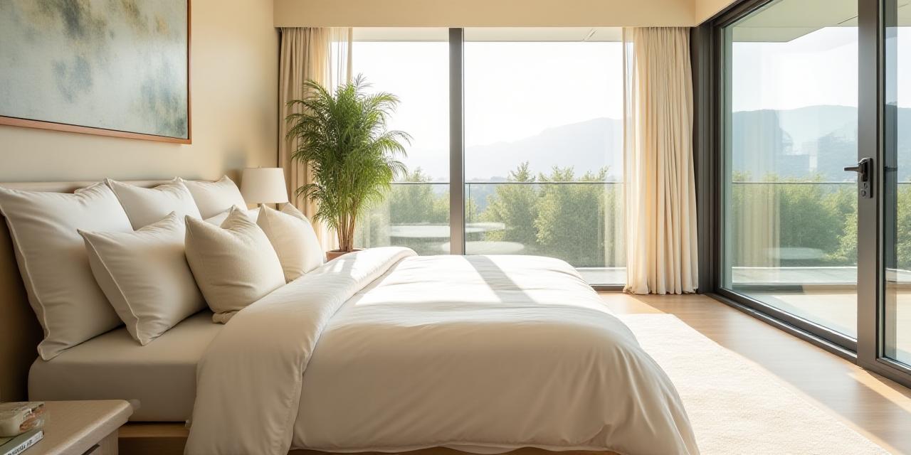 Luxury bedroom featuring premium bedding and mattresses from Tundra Slumber