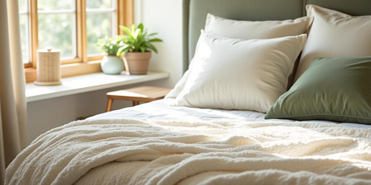 Serene bedroom with Tundra Slumber organic bedding and soft natural light